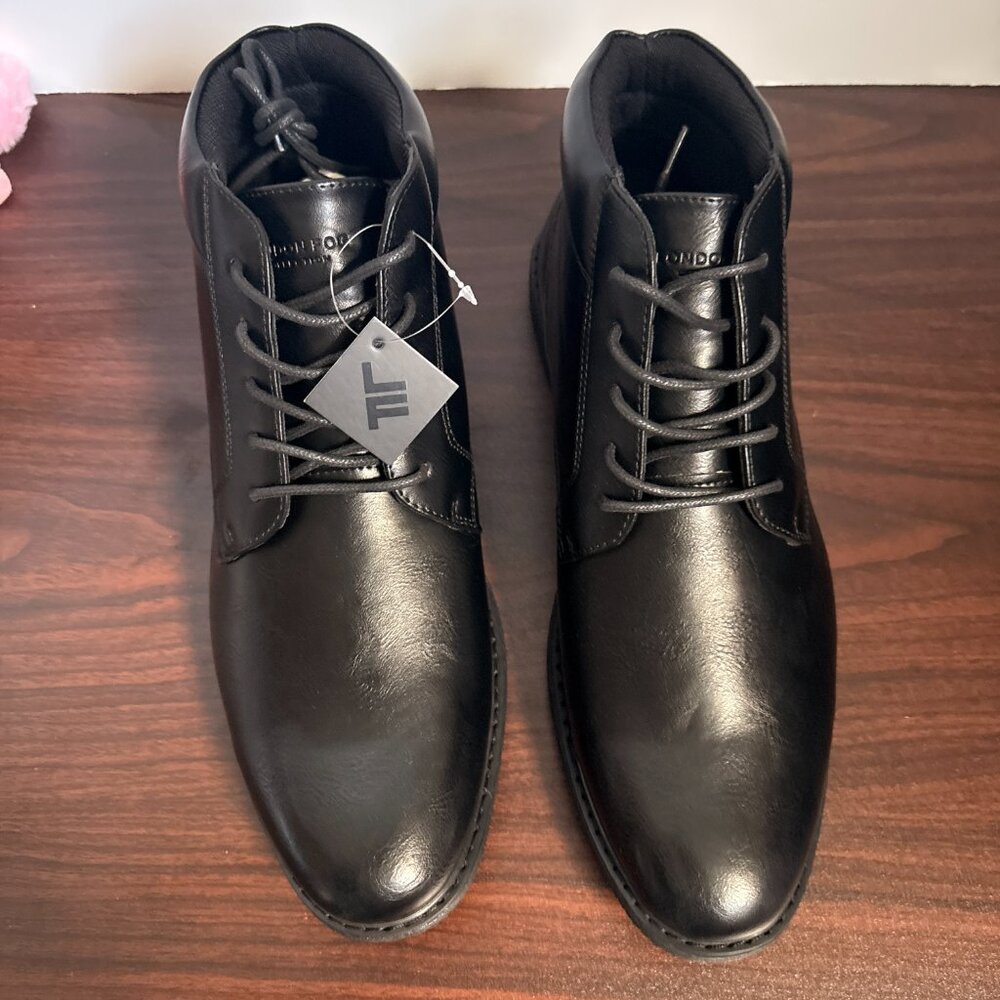 London Fog Collection Memory Foam LFM-Tyler Chukka Black Office Wear Party 11M - Picture 3 of 6